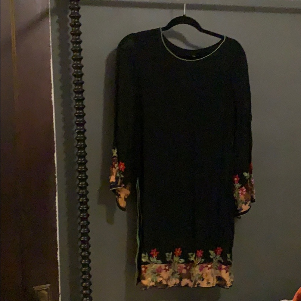 Black sheer dress